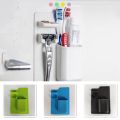 Shaver Shelf Bathroom Organizer Portable Multifunction Toothbrush Holder Toothpaste Rack Wall Mounted Silicone 21.5*14.5*4cm. 