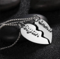 Customize Silver Broken Heart Pendant, Customize Name Pendant, Custom Name Locket For Girls & Boys (PERFECT GIFT TO SEND YOUR WIFE , FIANCE, OR ANY ONE). 