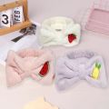 Julystar 1pc Fashion Women Cute Band Embroidered Coral Fleece Wash Face Bath Hair Holder Elastic Headband Girls Hair Accessories. 