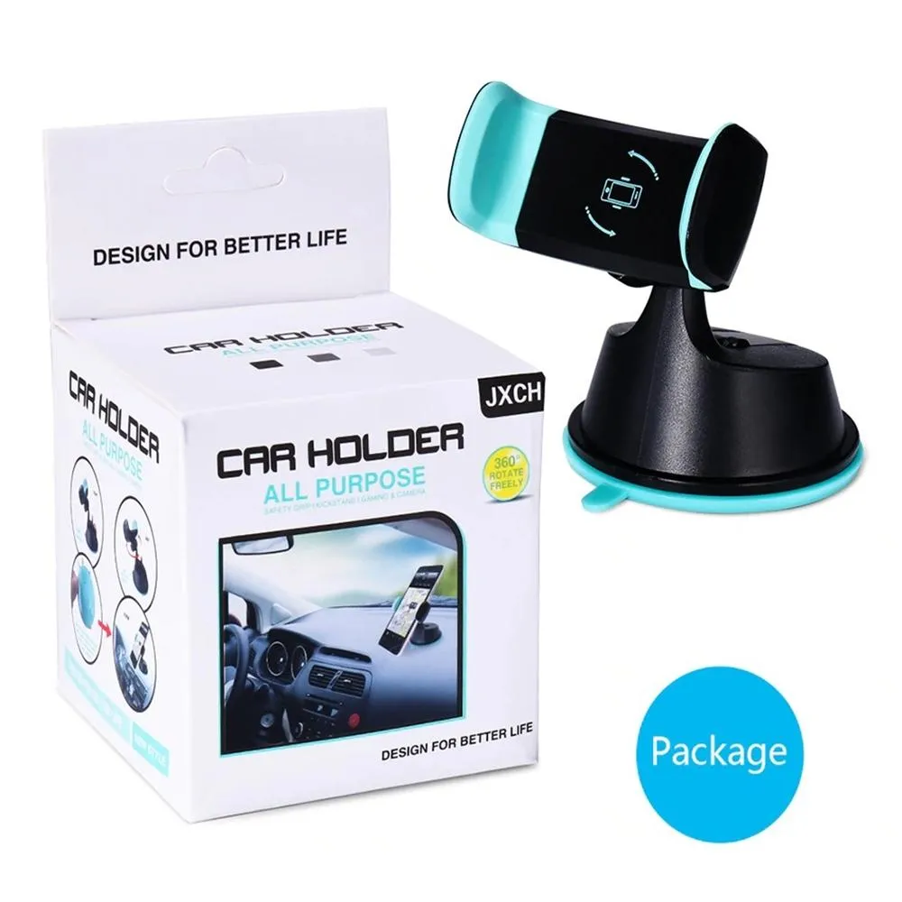 Universal Car Mobile Holder Mobile Holder For Car 3 in 1 Windshield Dashboard Air Vent Clip Compatible with Smartphones