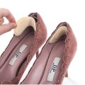 Thickened anti-skid high-heeled shoes with anti abrasion heel pasted with invisible adjustable size pad. 