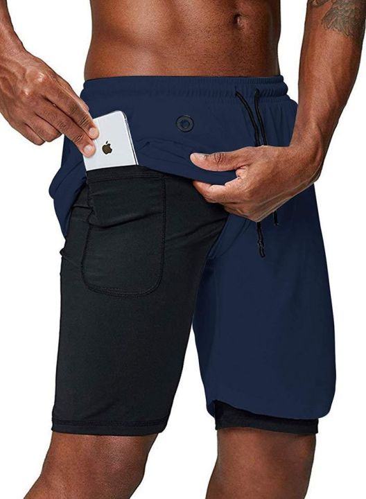Men’s Double Shorts with Hidden Pocket for Travel & Leisure | Daraz.pk