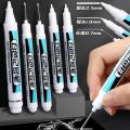【HOT】 Haile Permanent Oily Ink White Paint Marker Pens Waterproof Plastic Gel Pen Writing Drawing DIY Graffiti Pen Stationery Notebook. 
