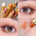 YZS Double Head Metallic Lazy Eyeshadow Stick Shimmer Eyeshadow Pencil Waterproof Long Lasting Highlight Pen Makeup Beauty. 