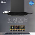 Haier HCH-7521GN T-Shape Kitchen Range Hood - Chimney Hood - Strong Suction - Wall Mount - Touch And Gesture Control -Double Layer Oil Filter - Auto Clean - Low Noise - Brand Warranty- Free Professional Installation By Haier. 