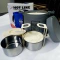 Hotline 2 Layer Insulated Travel Lunch Box with Raita and Salad Box, Keeps Food Hot, Ideal for Office and Travel. 