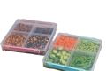 4 Grid Airtight Freezer Box With Lid & Lock | Clear Storage Box | Frozen Food Fruit Organizer. 