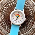 2024 New rainbow cloud luminous silicone band children's watch lovely cartoon quartz watch girls watch wholesale. 