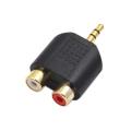 Phono Splitter Joiner Adapter 2 RCA Sockets to 1 RCA Phono Plug Phono AV Audio Video Y Splitter Adaptor Converter. 