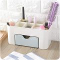 Bathroom Storage Box shelf Bathroom Accessories Simple Plastic Organiser Shelves Desktop Makeup Box With Small Drawer Multi-functional Jewelry Box Storage Desk holder,Blue. 
