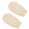 Natural Bamboo Fiber Bath Exfoliating Glove Scrubber Washcloths Bathing Glove. 