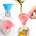 Pack of 3 Beautiful and Portable Mini Kitchen Silicone Collapsible Folding Foldable Funnel | SJR Collections. 