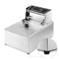 6 Liter Professional Stainless Steel Electric Deep Fryer Single Tank Chips Fish Broast Nuggets Samosa Fitters Frying Machine Commercial Chicken French Fries 6L Oil Electric Deep Fryers. 