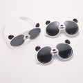 Silicone Frame Panda Sunglasses Fashion Children Sunglasses Anti-UV Kids Sun Glasses for Girls. 