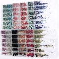6 Sizes 1.5-5mm Glitter Flat Back Non Hotfix Round Acrylic Diamond Nail Art Rhinestones Gems Decorations Manicure DIY Tips. 
