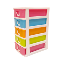 5 Layers Multi Colour Mini Desktop Small Drawers Box For Store Makeup, Jewellery Stationary.. 