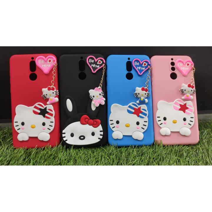 Huawei Mate 10 Lite Girls back cover_Hello Kitty cover_Girls Fancy soft case_Key chain kitty cover_Huawei Mate 10 Lite Back cover