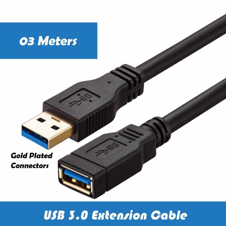 USB 3.0 Extension Cable - Type A Male to Female, 5Gbps Data Transfer - Compatible with USB Keyboard, Mouse, Flash Drive, Hard Drive