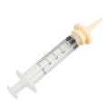 Pet Feeding Nipple Syringes, Professional Push Type Silicone Feeding Nipple Syringes for Newborn Kittens for Small Animals. 