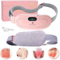 Period Cramp Relief Belt – Portable Electric Menstrual Heating Pad with Massager | Rechargeable Heated Belly Belt for Women & Girls | 3 Heat Levels & 4 Vibration Modes | Warm Compress for Menstrual Pain, Back Pain & Abdominal Relief. 