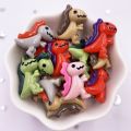 Resin Lovely Colorful Mini Dinosaur Flatback Cabochon Stone 20PCS Scrapbook DIY Decor Home Lacquer Figurine Crafts OF715*2. 