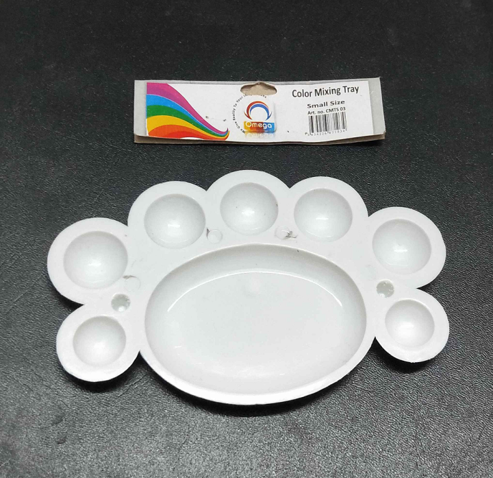 Colour Mixing Tray Plastic Colour White - Size Small