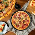 14",14 inch large Jumbo Size Non-stick Pizza Pan, Round Premium Bakeware, Black Easy Baking [1 piece only] Plate Pan Cook Pizza Pizza Pan Set Nonstick Pizza Pan Set Durable, high quality non stick coating High Temperature Resistance Extra large Size. 