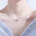 【Hot demand】Enacolor Crystal Star Planet Meteor Shower Key Necklace Pendant Women Girl Valentine's Day Gift. 