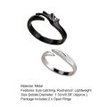 Carat Finger Rings Non-Irritation Angel Devil Couple Rings Engagement Accessory. 