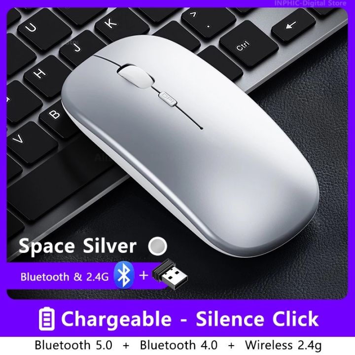 Mouse Android Bluetooth 【ALLGOOD】Bluetooth Mouse, Rechargeable Wireless Mouse with Dual Mode ...