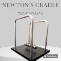 Newton Cradle Pendulum with 5 Balls, Physics Perpetual Motion Desk Toys for Office. 