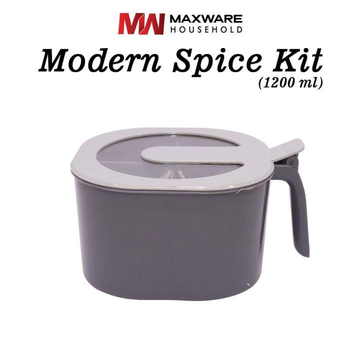 Modern Spice Jar with 4 Partition with 4 Spoons - 1200 ML