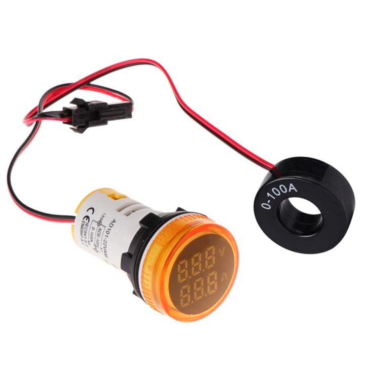 Round%20Digital%20AC%20Voltmeter+Ampmeter%202in1%20Volt%20meter%20Ampere%20meter%2050-500V%20100A%2022mm%20LED%20Current%20Indicator%20Voltage%20Meter%20Mini%20Volt%20Amp%20Tester%20Panel%20Panel%20Meter%20-%20Image%204