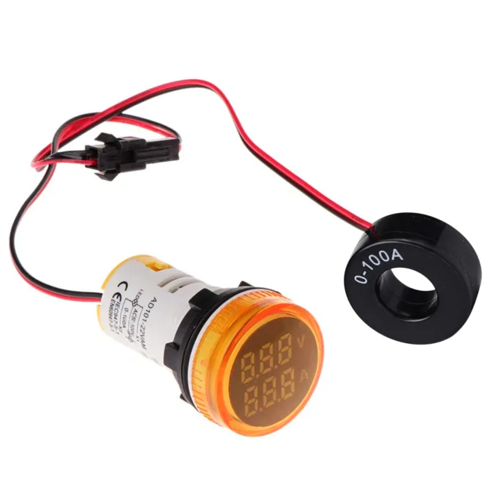 Round%20Digital%20AC%20Voltmeter+Ampmeter%202in1%20Volt%20meter%20Ampere%20meter%2050-500V%20100A%2022mm%20LED%20Current%20Indicator%20Voltage%20Meter%20Mini%20Volt%20Amp%20Tester%20Panel%20Panel%20Meter%20-%20Image%204