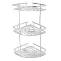 3 Layer Stainless Steel Bathroom Corner Shelf - Silver. 