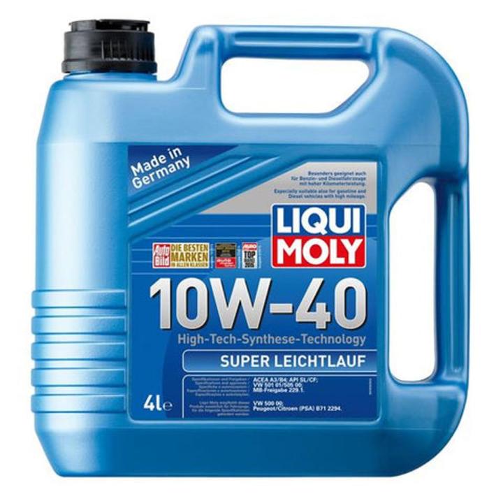 Liquimoly Super Leichtlauf 10W-40 Engine Oil Low Friction Hightec Synthese Technology  Api Sn High Performance Oil 4 Liter