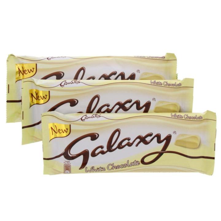 Galaxy White Chocolate Bars 3 Bars X 38gm