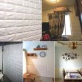 Pack of 5 sheet 3D Brick Wall Stickers PE Foam Brick High Self-Adhesive Wallpaper Peel and Stick 3D Art Wall Brick Room Panels for TV Walls, Sofa Background Wall Decor 27 inch width 30 inch height (70 x 77 CM). 