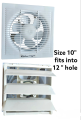Ventilating Exhaust Fan 99.99% Pure Copper 10 & 12 inch Square Plastic Body. 