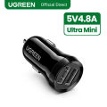 UGREEN Car Charger Adapter 4.8A 12V USB Car Charger, Mini Car Phone Charger Compatible with iPhone, Samsung, Xiaomi, Huawei. 