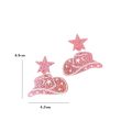 Western Cowgirl Hat Dolly Howdy Boots Cowboy Let's Go Girls Statement Nashville Country Music Disco Earrings. 