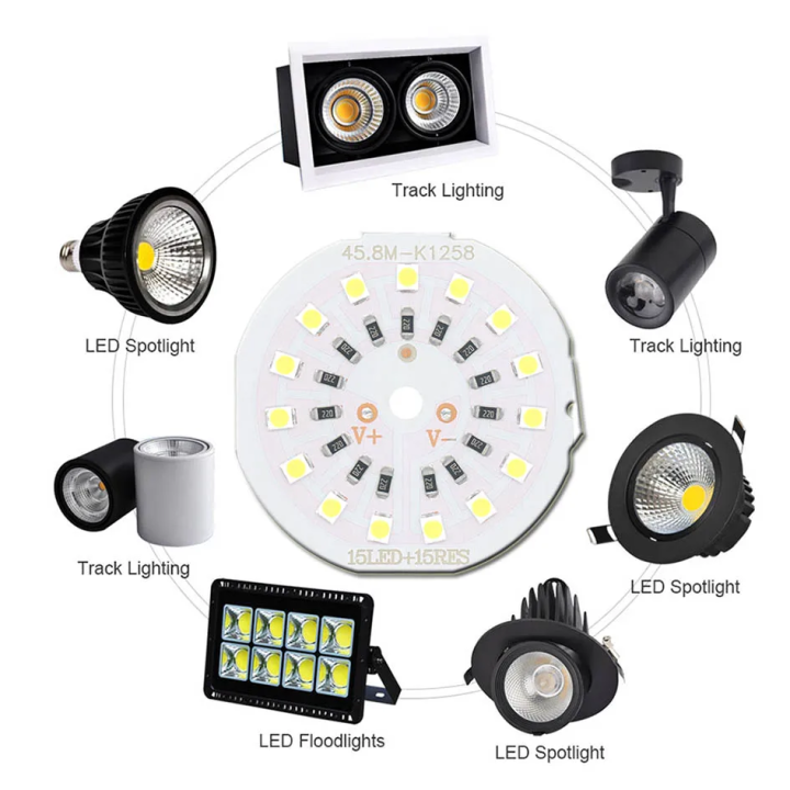 4PCS%20DC%2012V%2018W%20LED%20Bulb%20Lamp%20Round%20Chips%20Board%20-%20Image%203
