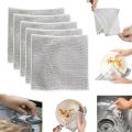 Multi-purpose Dish Rag, Stove Sink Wire Dishwashing Mesh Cloth, Steel Wire Scouring Pad, Household Cleaning Cloth,  Grid Non-stick Oil Rag, Kitchen Stove Dishwashing Pot Cleaning Tool, Kitchen Supplies. 