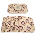 Relaxsit Set of 4 & 6 Placemats, Cotton Fabric Washable Dining Table Mats DOUBLE SIDE Cotton Fabric Printed  and weaved table Mat, table runners and  napkins in few models. 