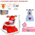 Little Bunny Smart Potty Trainer Seat With Safety Handle For Toddlers, Rabbit Shape.. 