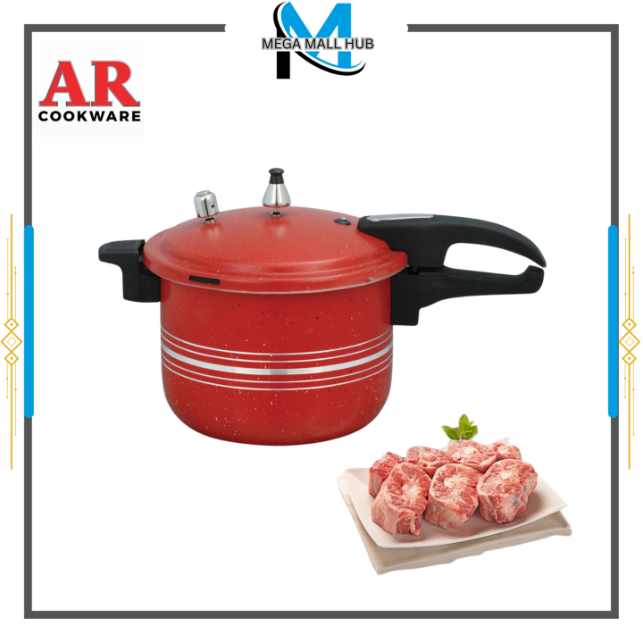 AR Dessini Non Stick Pressure Cooker Mahroon Color 9/11/13 ltrs