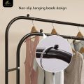 High-Quality Double/Single Cloth Hanging Stand Rack Rustproof Metal Clothes & Shoes Organizer | Garment Stand Purse & Accessories Hanger | Boutique Display Rack for Home Store, or Tailor Shop Use. 