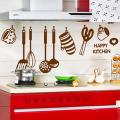 Happy Kitchen Wall Sticker for Kitchen Decoration Ultra-Thin Vinyl (18 x 36 inches). 