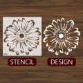 Big Flower reusable stencil for wall decoration, Furniture , Canvas DIY Home decoration by imart Stencils. 