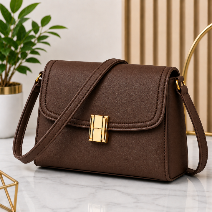 Style Hub New Design Flap Front Handbag for Women & Girls - Fashionable Shoulder Side Purse with Adjustable Strap